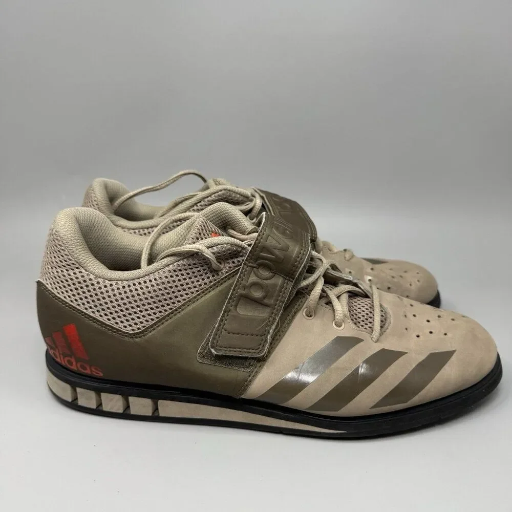 Adidas Powerlift 3.1 Men's Size 12 Beige Olive Brown Weightlifting Shoes BA8017